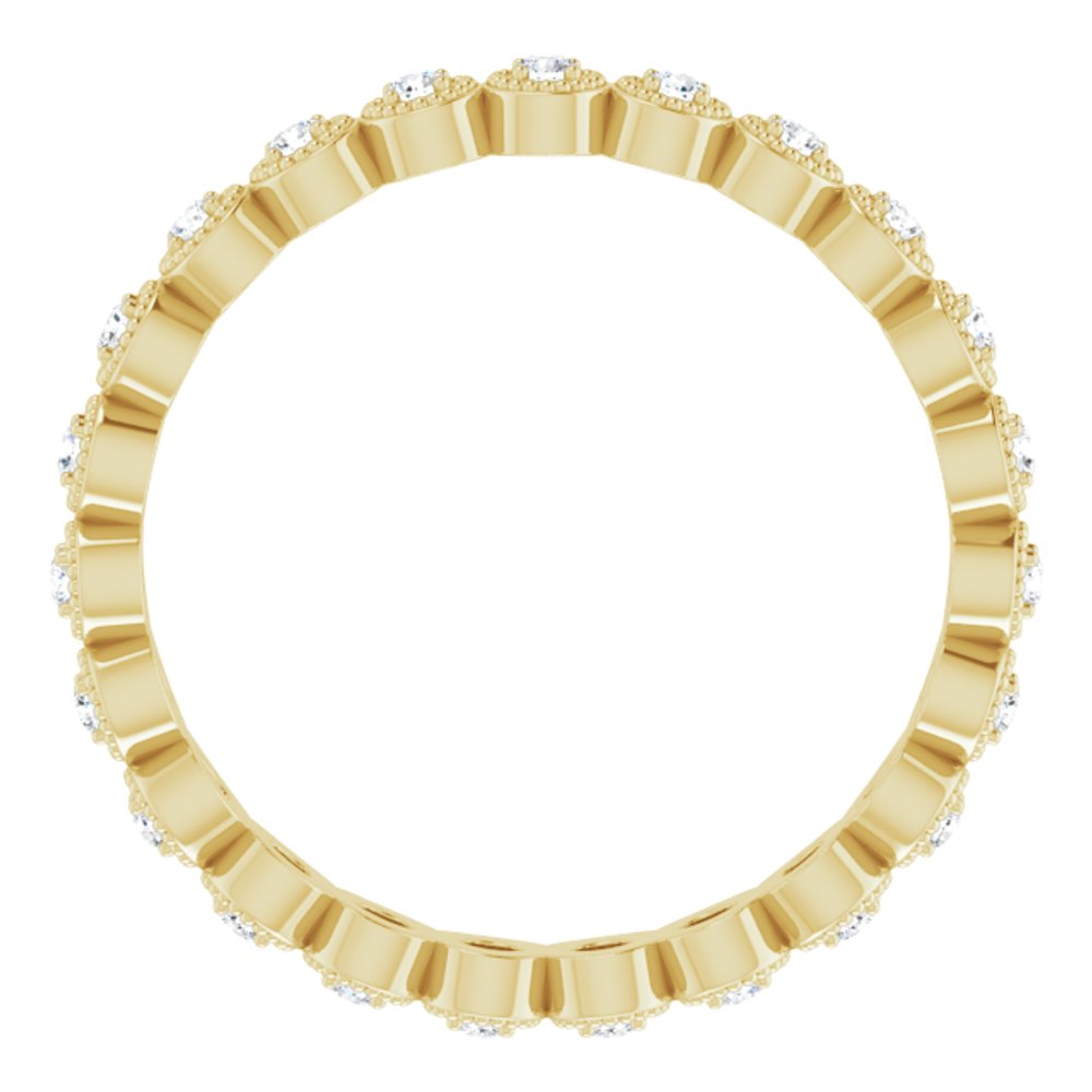 14K Yellow 1/4 CTW Diamond Eternity Band Size 7