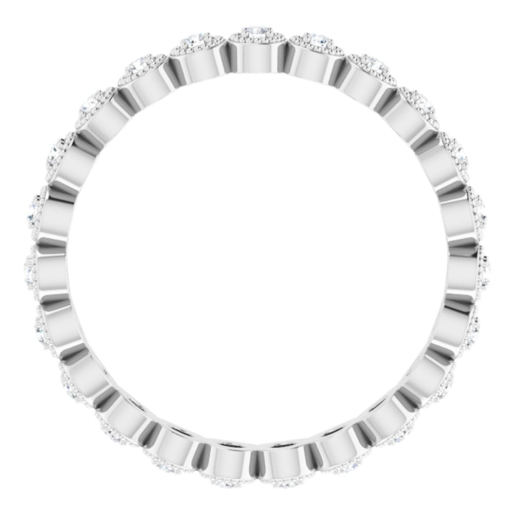 Platinum 1/4 CTW Natural Diamond Eternity Band Size 5.5