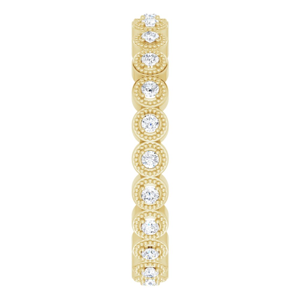 14K Yellow 1/4 CTW Diamond Eternity Band Size 7