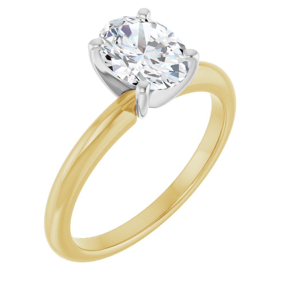 14K Yellow/White Gold 1 CTW Lab-Grown Diamond Engagement Ring