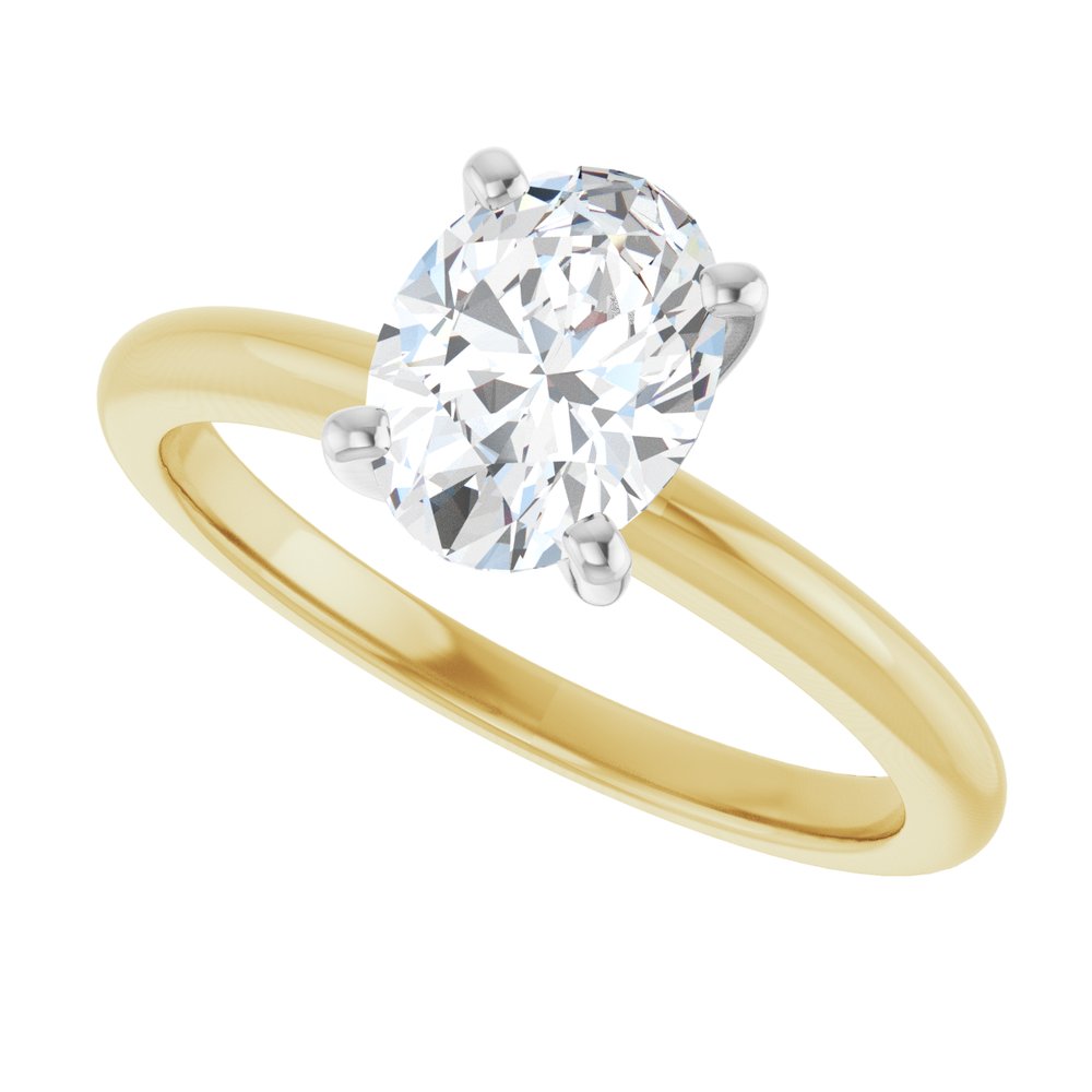 14K Yellow/White Gold 1 CTW Lab-Grown Diamond Engagement Ring