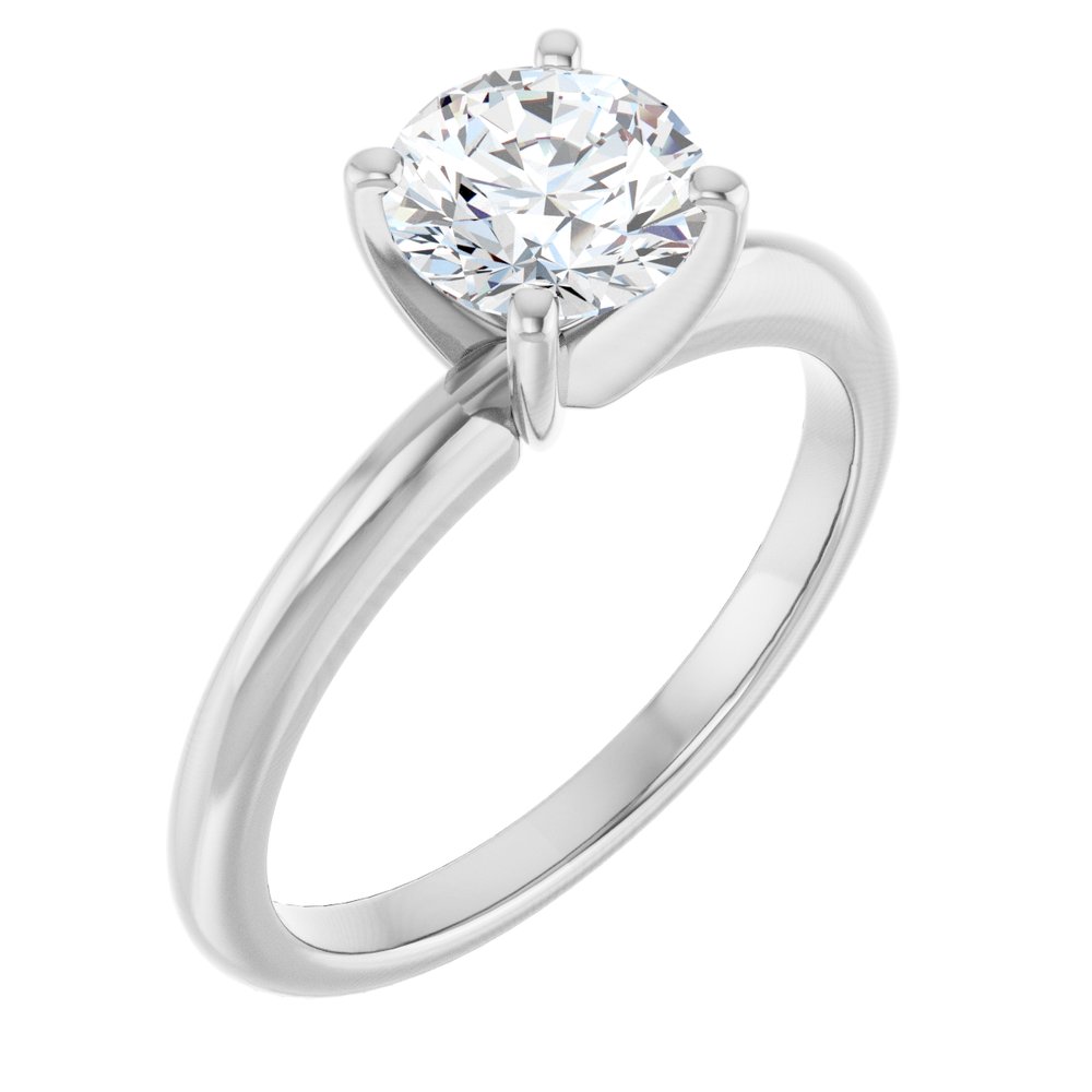 14K White Gold 1 CTW Lab-Grown Diamond Engagement Ring