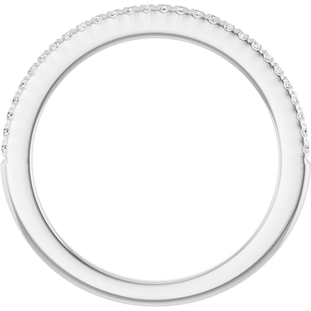 Platinum 1/8 CTW Natural Diamond French-Set Anniversary Band