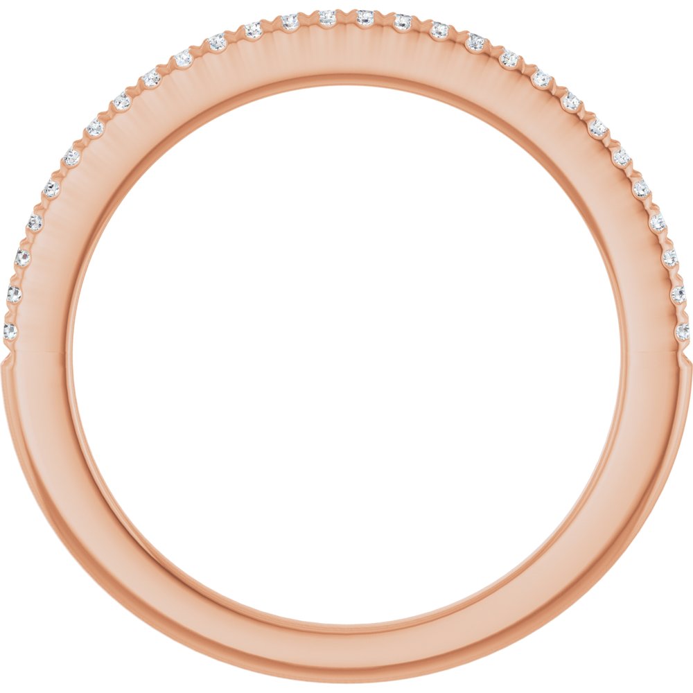 14K Rose Gold 1/8 CTW Natural Diamond French-Set Anniversary Band