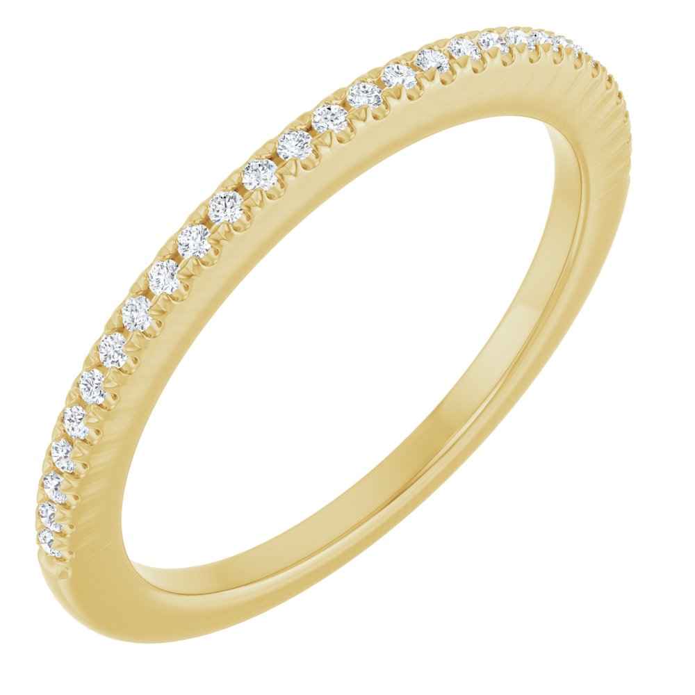 14K Yellow Gold 1/8 CTW Natural Diamond French-Set Anniversary Band