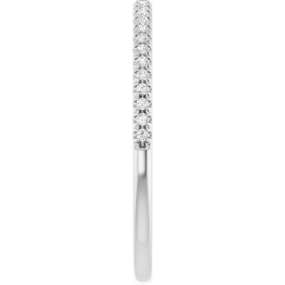 Platinum 1/8 CTW Natural Diamond French-Set Anniversary Band