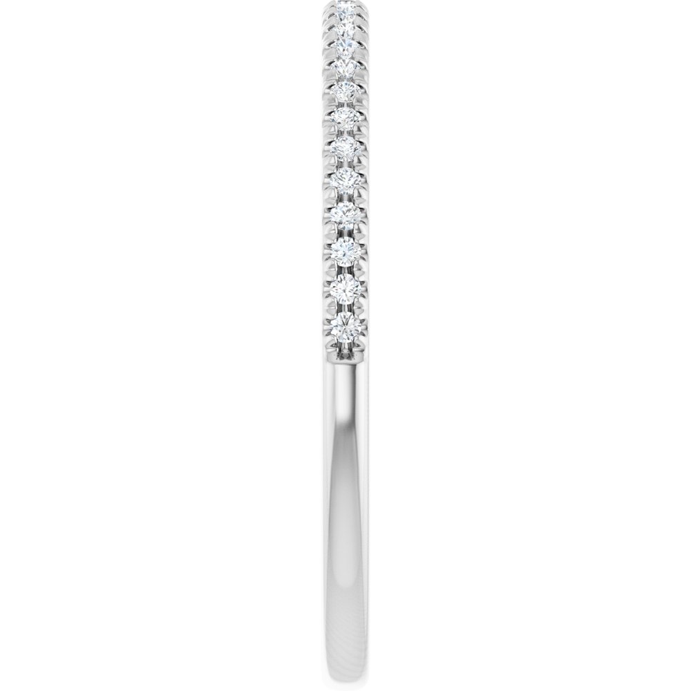 14K White Gold 1/8 CTW Natural Diamond French-Set Anniversary Band