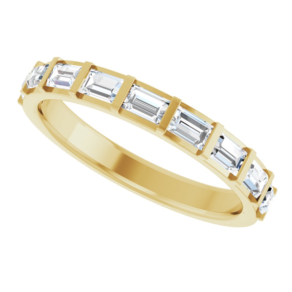 14K Yellow 5/8 CTW Natural Diamond Anniversary Band