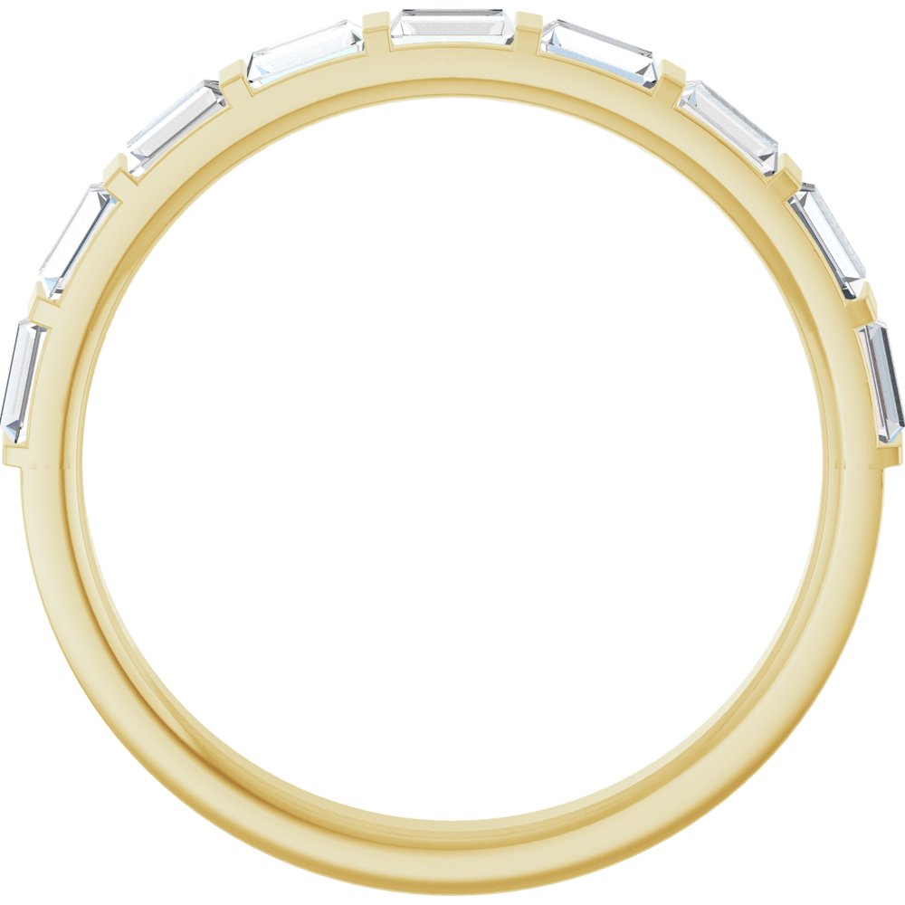 14K Yellow 5/8 CTW Natural Diamond Anniversary Band