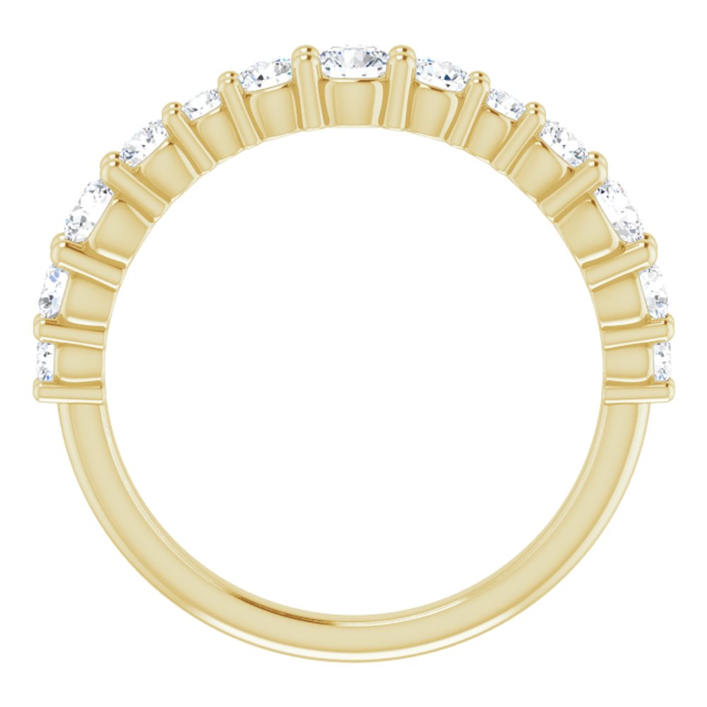 14K Yellow 3/4 CTW Natural Diamond Anniversary Band