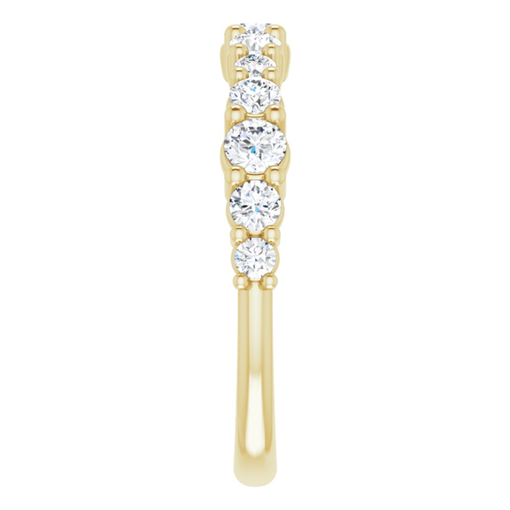 14K Yellow 3/4 CTW Natural Diamond Anniversary Band