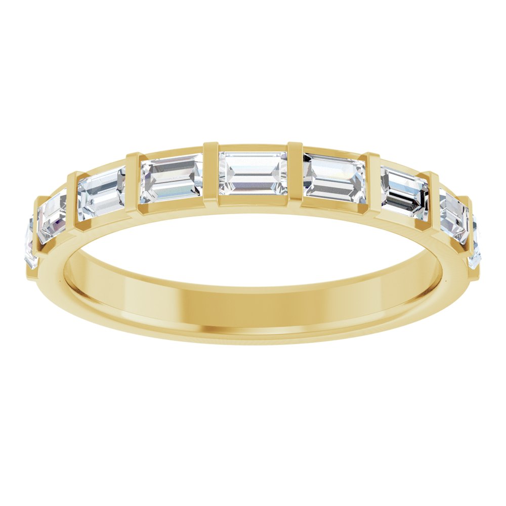 14K Yellow 5/8 CTW Natural Diamond Anniversary Band