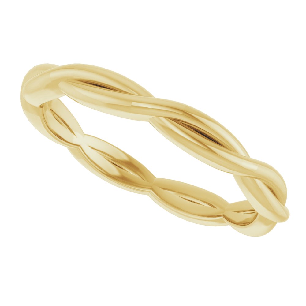14K Yellow Gold 2.2 mm Woven-Design Band Size 7