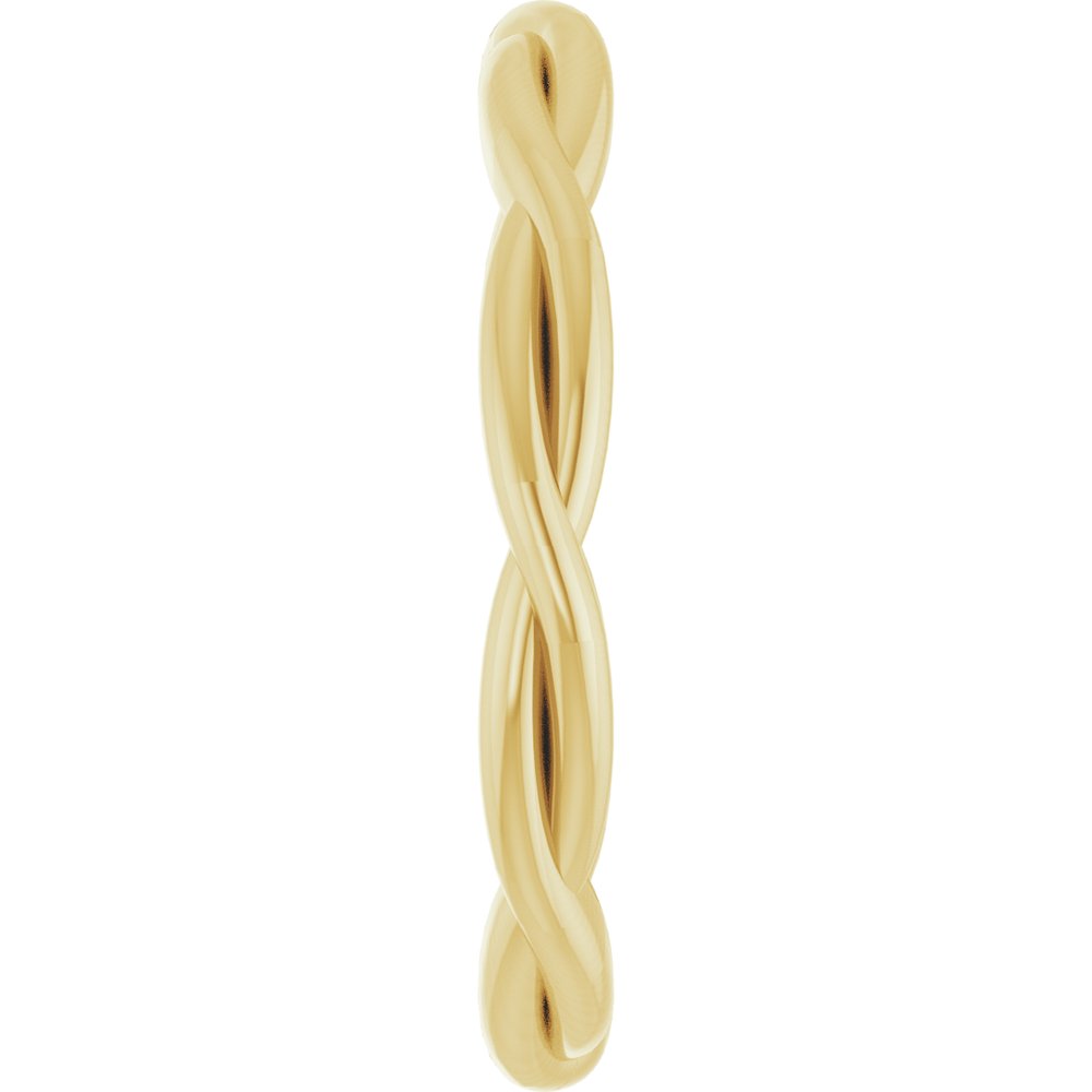 14K Yellow Gold 2.2 mm Woven-Design Band Size 7
