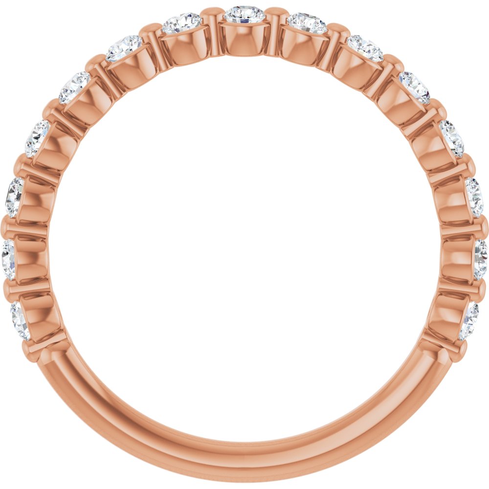14K Rose Gold 1/2 CTW Lab-Grown Diamond Anniversary Band