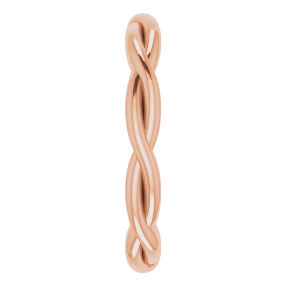 14K Rose Gold 2.2 mm Woven-Design Band Size 4