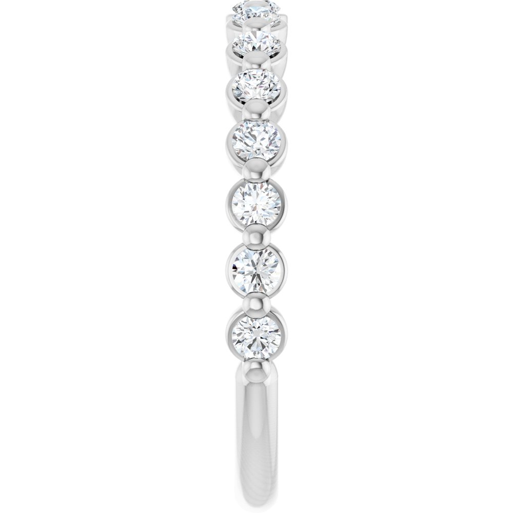 14K White Gold 3/8 CTW Natural Diamond Anniversary Band