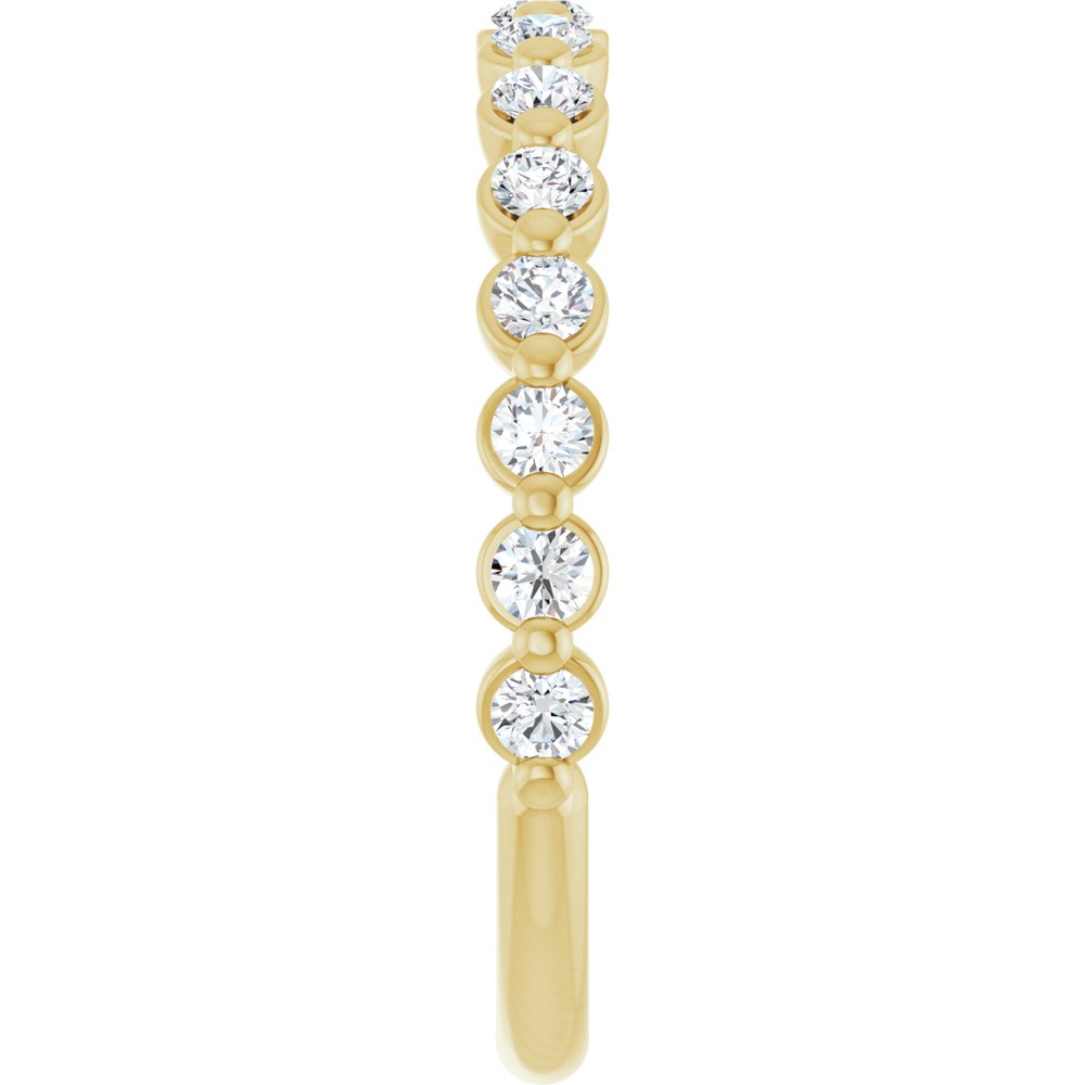 14K Yellow Gold 3/8 CTW Natural Diamond Anniversary Band