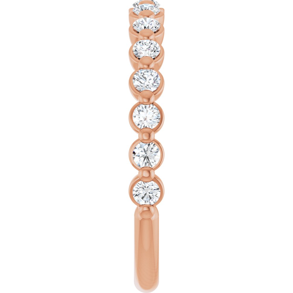 14K Rose 1/2 CTW Lab-Grown Diamond Anniversary Band