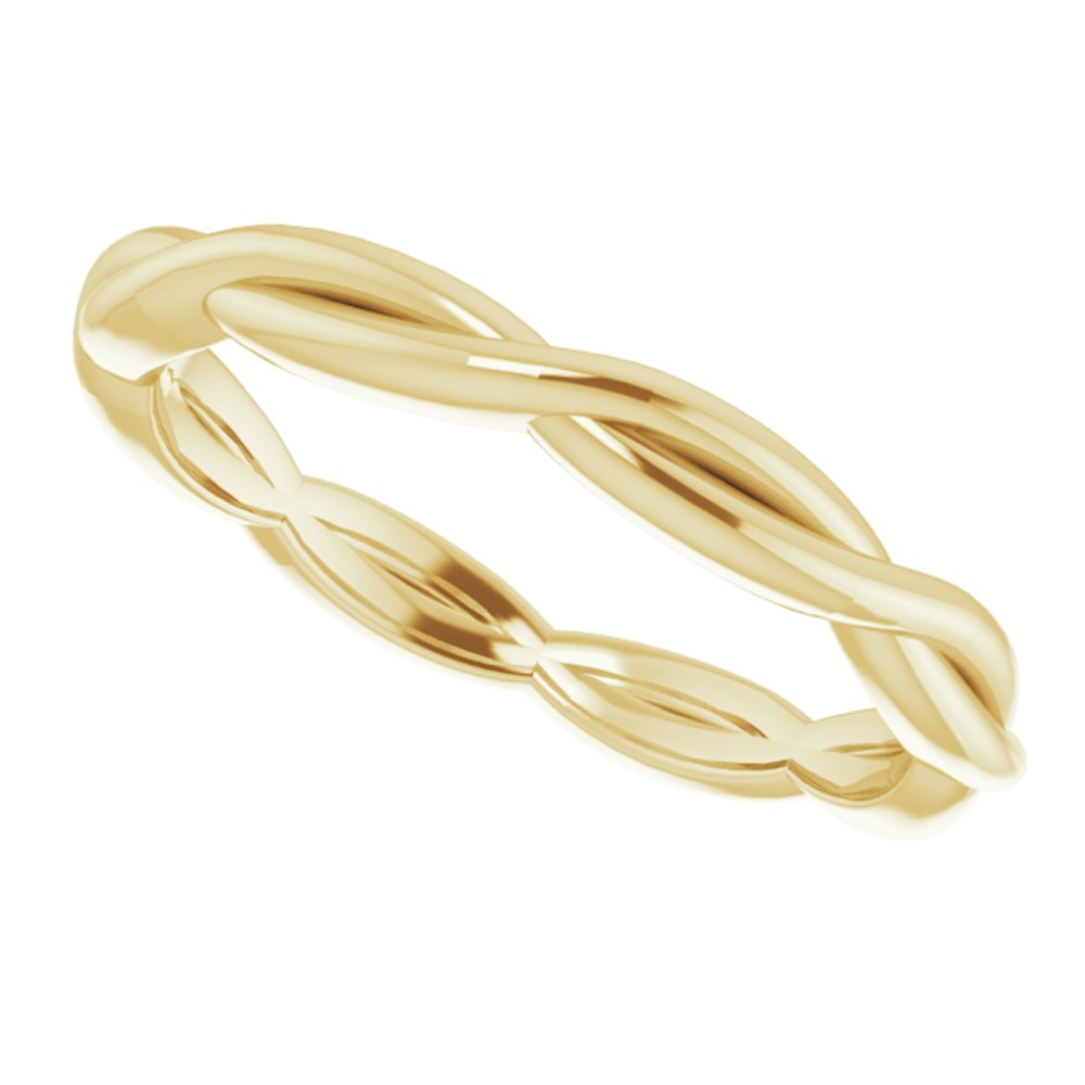 18K Yellow Gold 2.2 mm Woven-Design Band Size 6.5