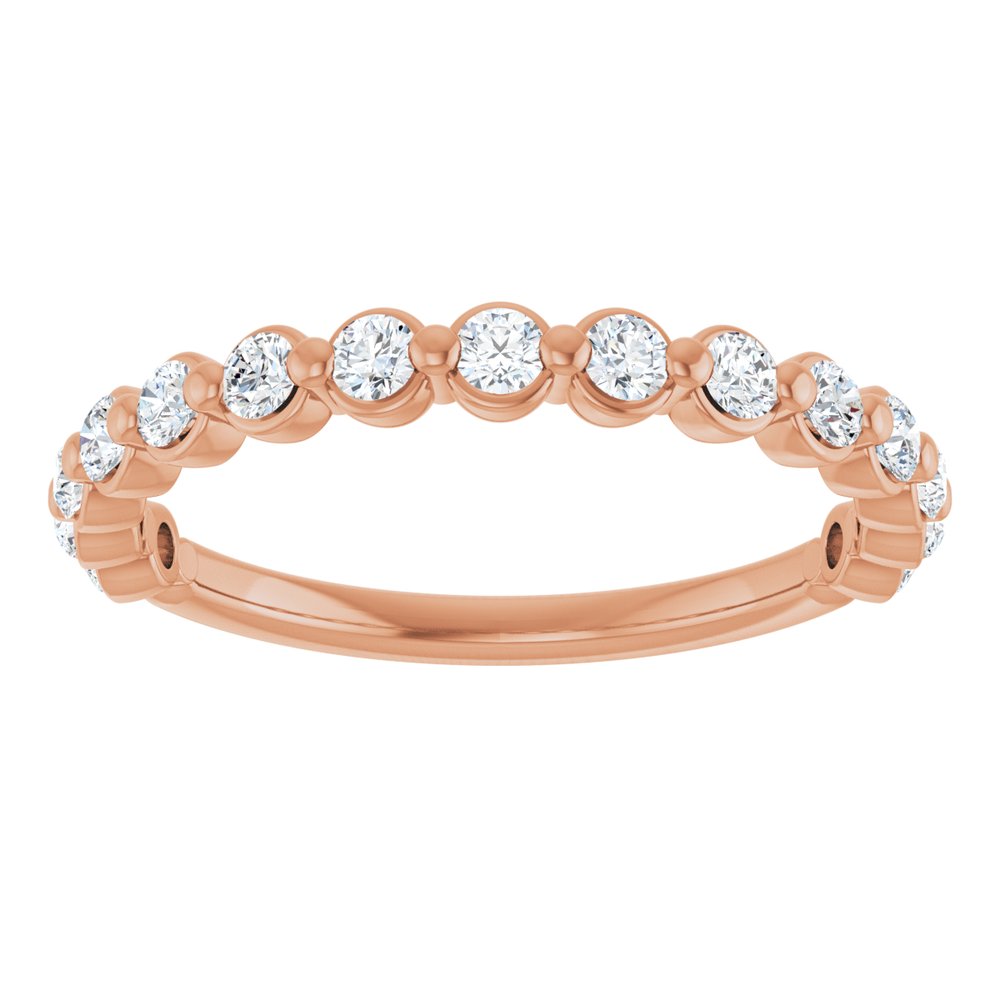 14K Rose 1/2 CTW Lab-Grown Diamond Anniversary Band
