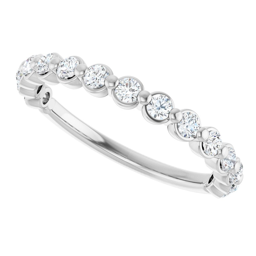 14K White Gold 1/2 CTW Lab-Grown Diamond Anniversary Band