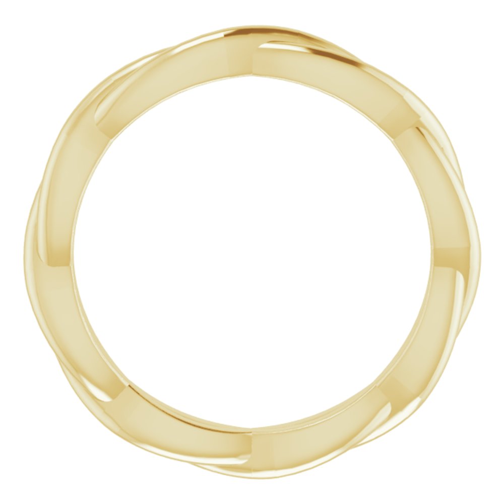 14K Yellow Gold 2.2 mm Woven-Design Band Size 4
