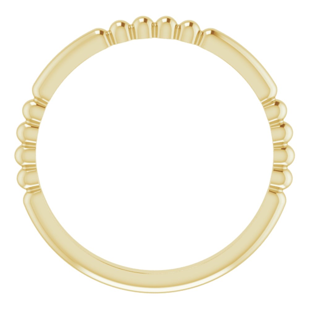 14K Yellow Stackable Bead Ring