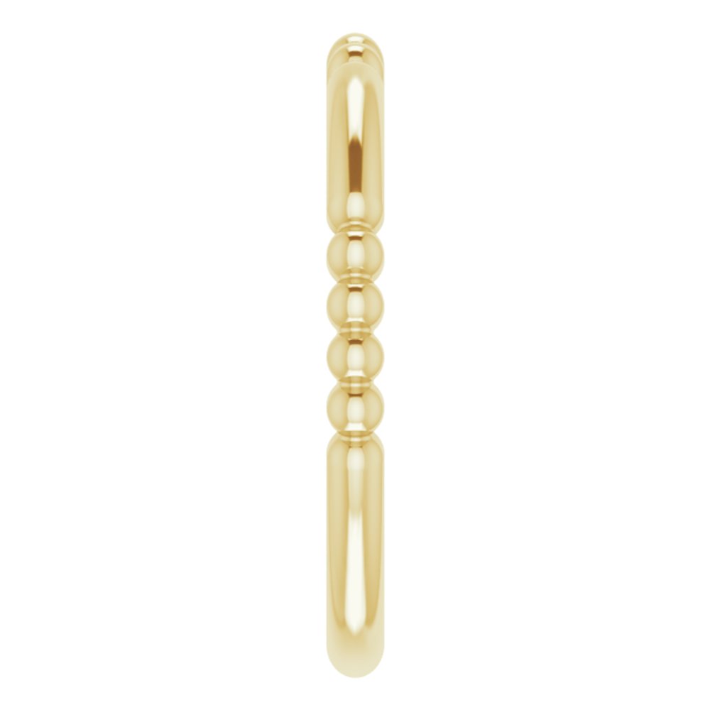 14K Yellow Stackable Bead Ring