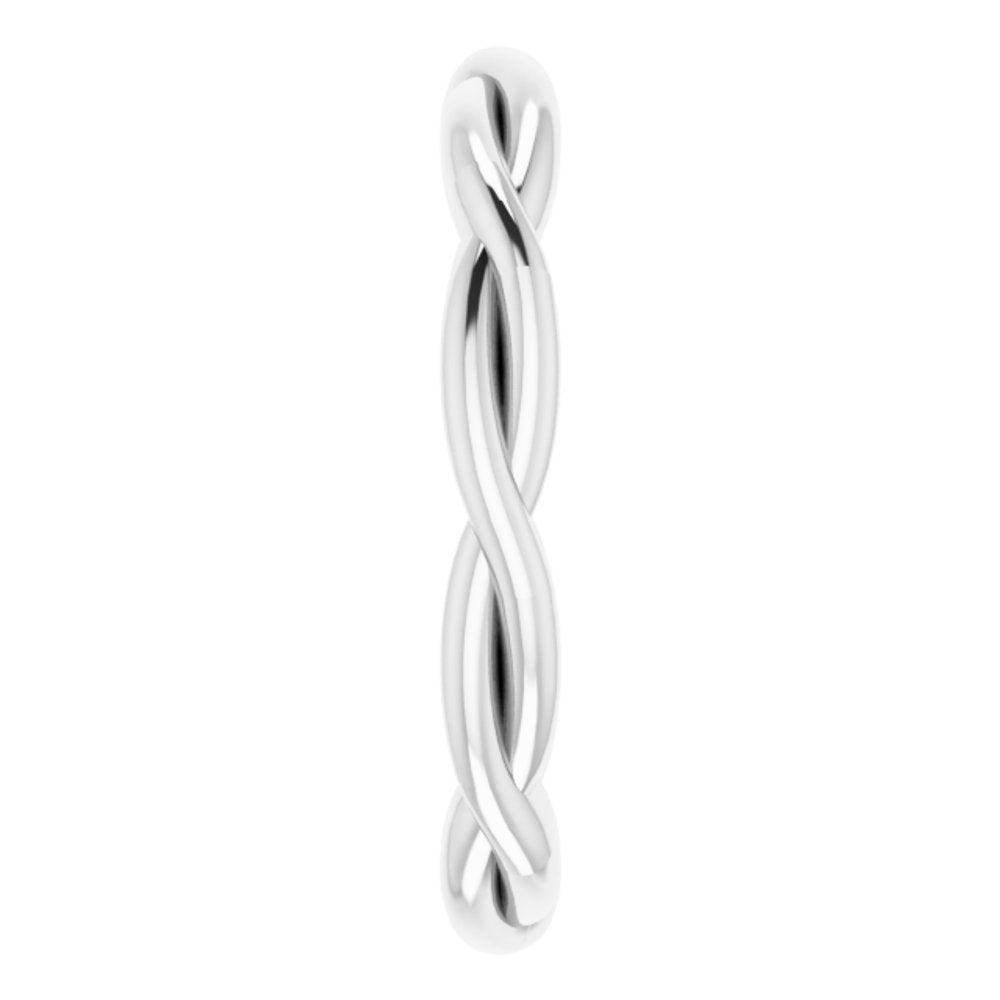Sterling Silver 2.2 mm Woven-Design Band Size 5