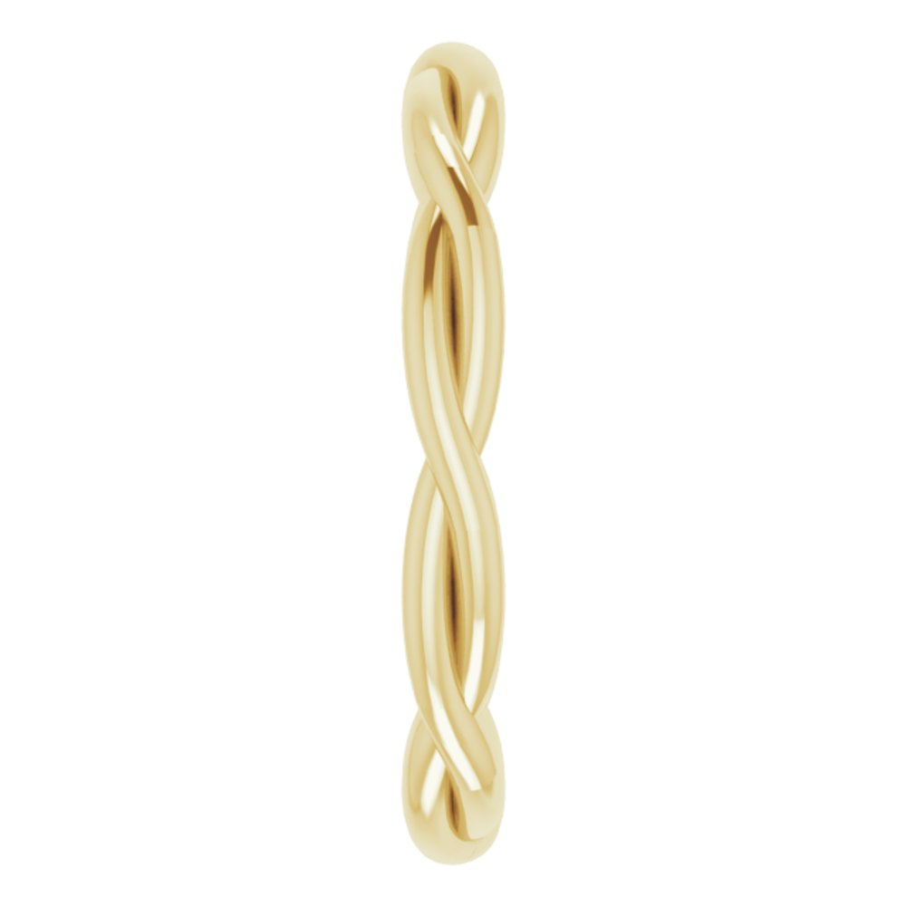 18K Yellow Gold 2.2 mm Woven-Design Band Size 6.5