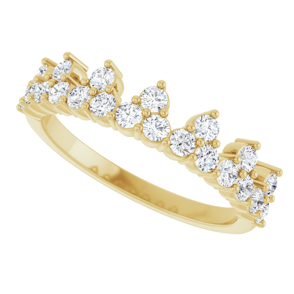 14K Yellow Gold 5/8 CTW Lab-Grown Diamond Stackable Ring