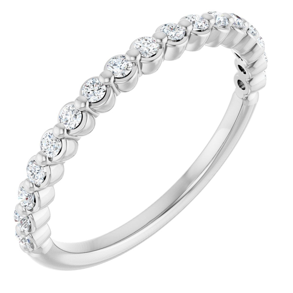 14K White Gold 1/5 CTW Lab-Grown Diamond Anniversary Band