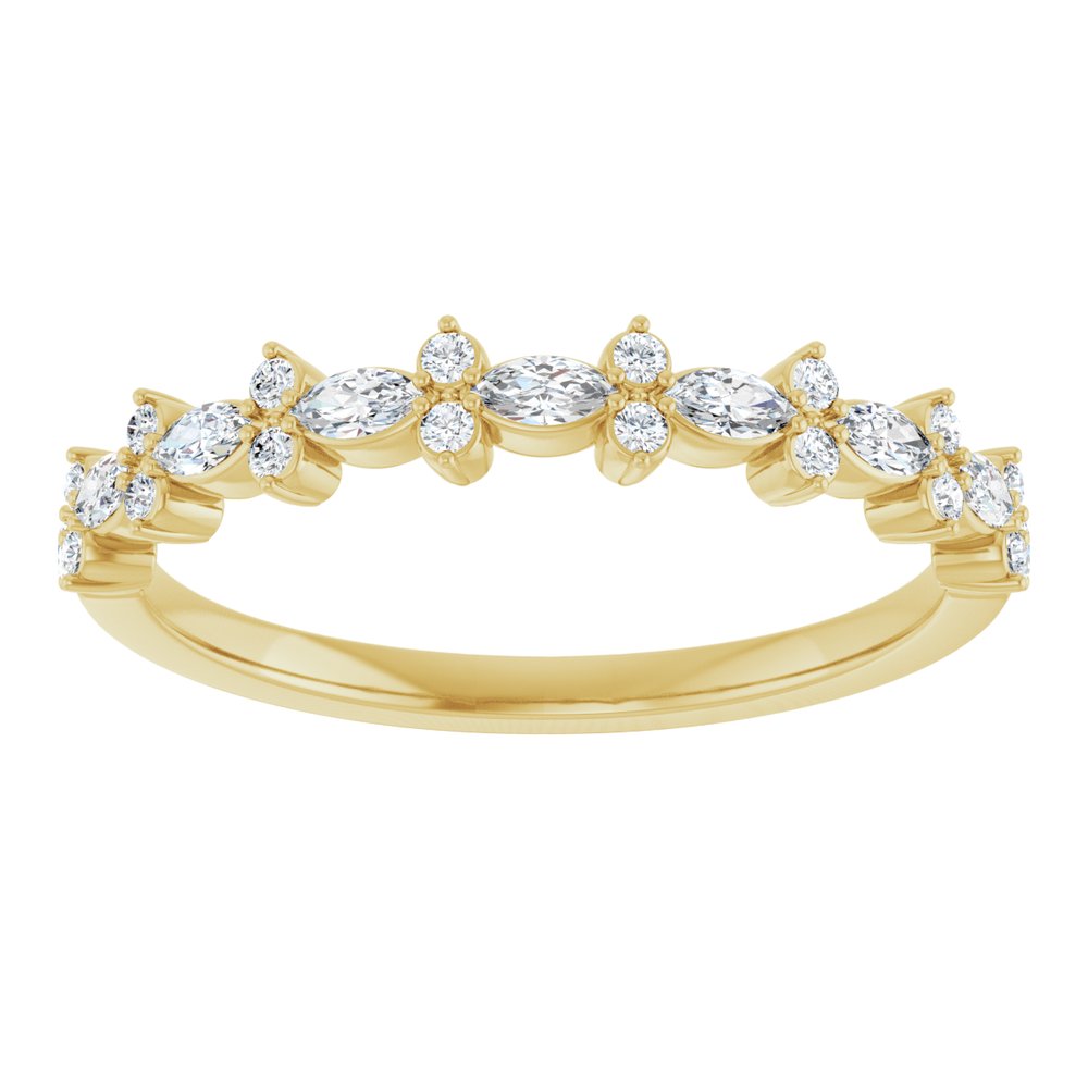 14K Yellow Gold 1/3 CTW Lab-Grown Diamond Anniversary Band