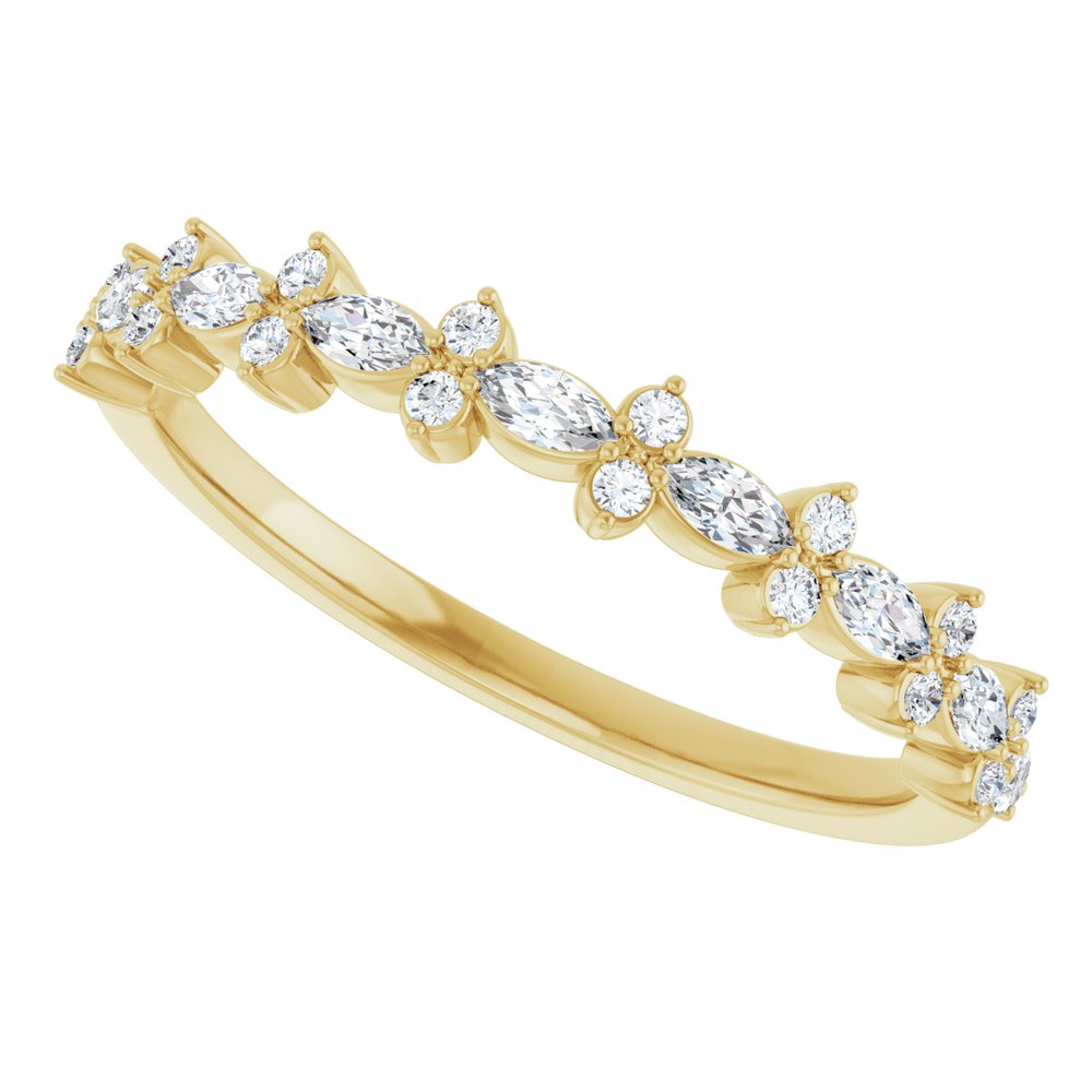 14K Yellow Gold 1/3 CTW Lab-Grown Diamond Anniversary Band