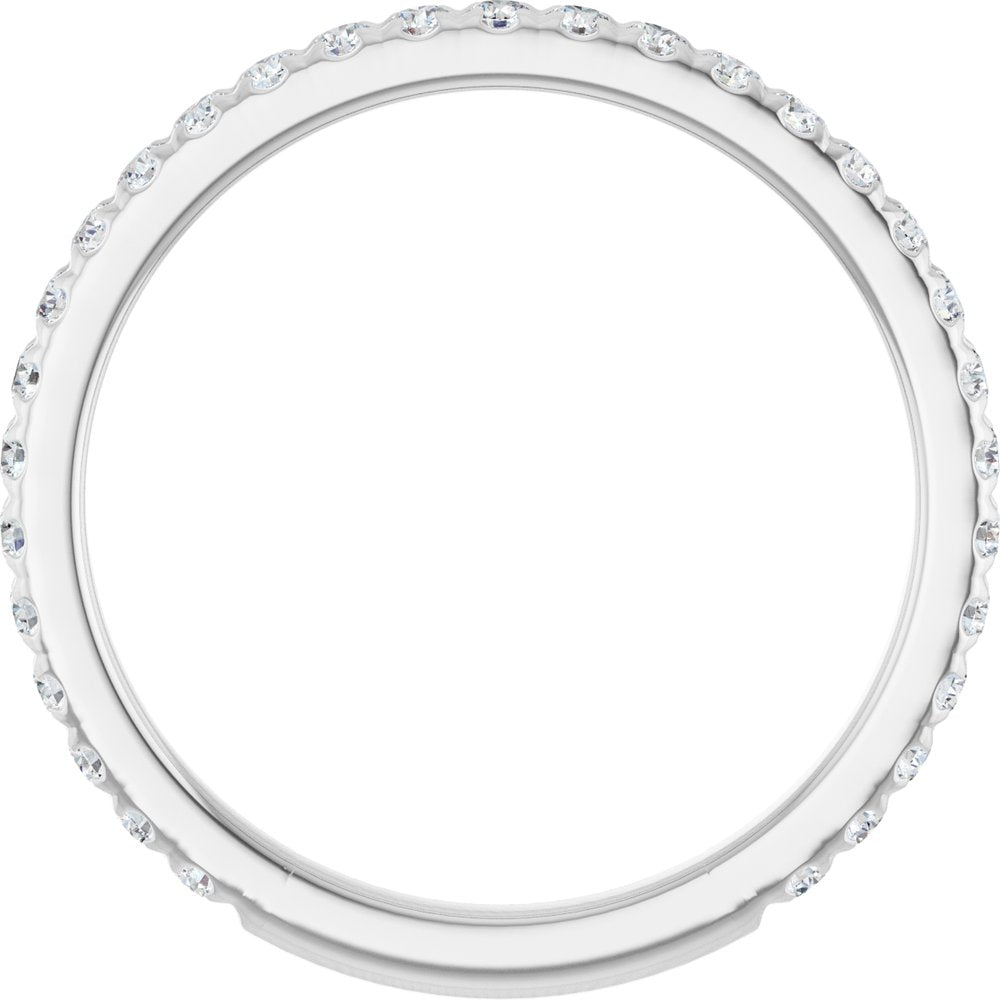 14K White 3/8 CTW Natural Diamond Anniversary Band