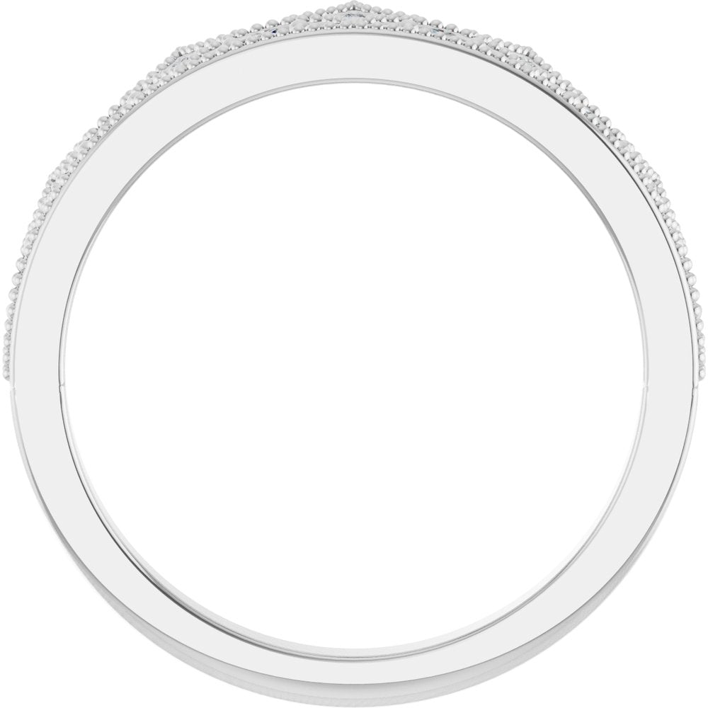 14K White Gold 1/10 CTW Natural Diamond Crown Ring