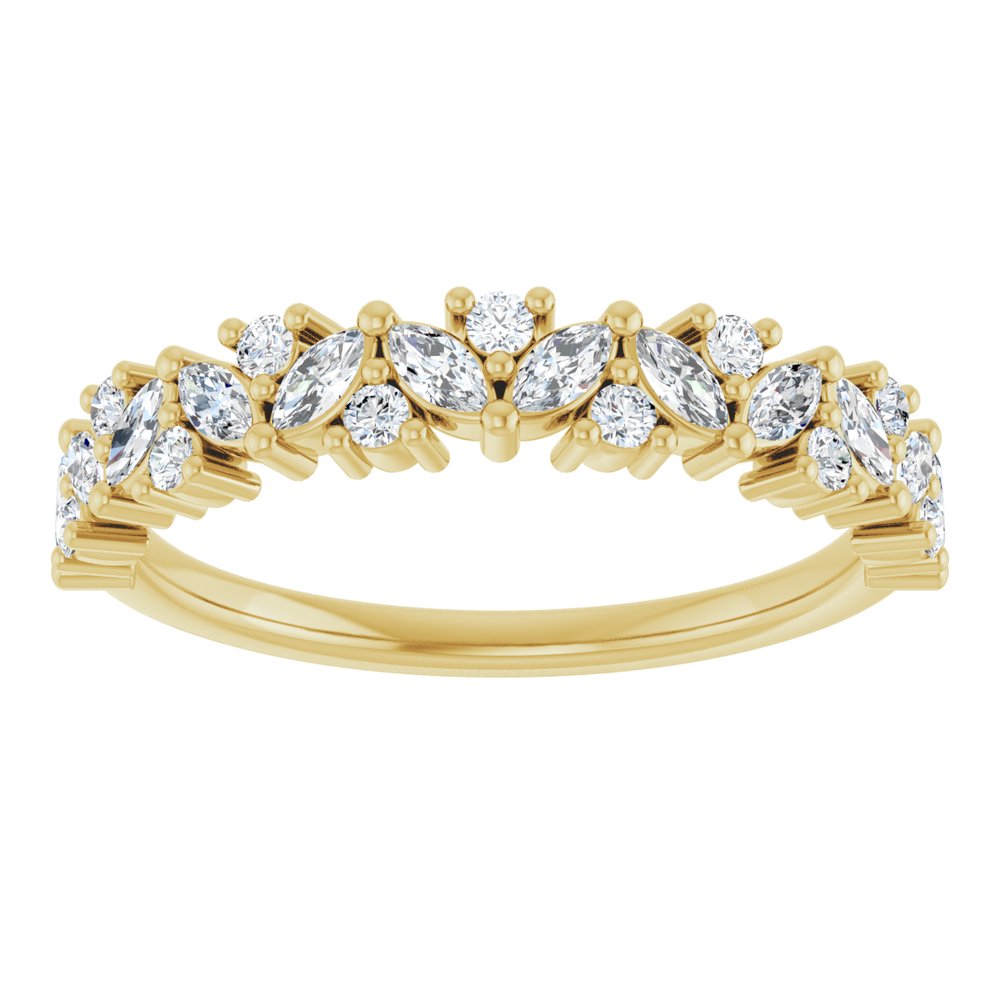 14K Yellow 3/8 CTW Natural Diamond Anniversary Band
