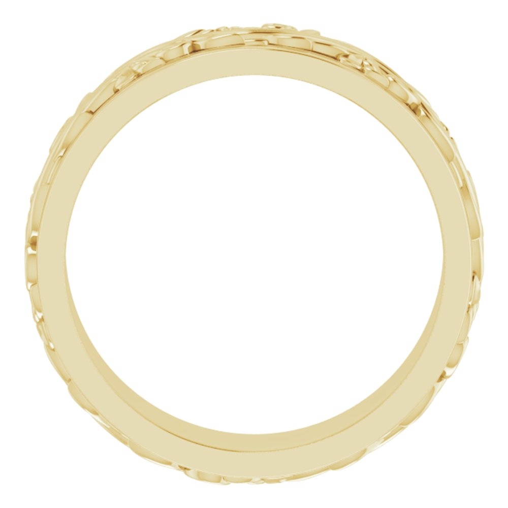 14K Yellow 7 mm Sculptural Band Size 11.5