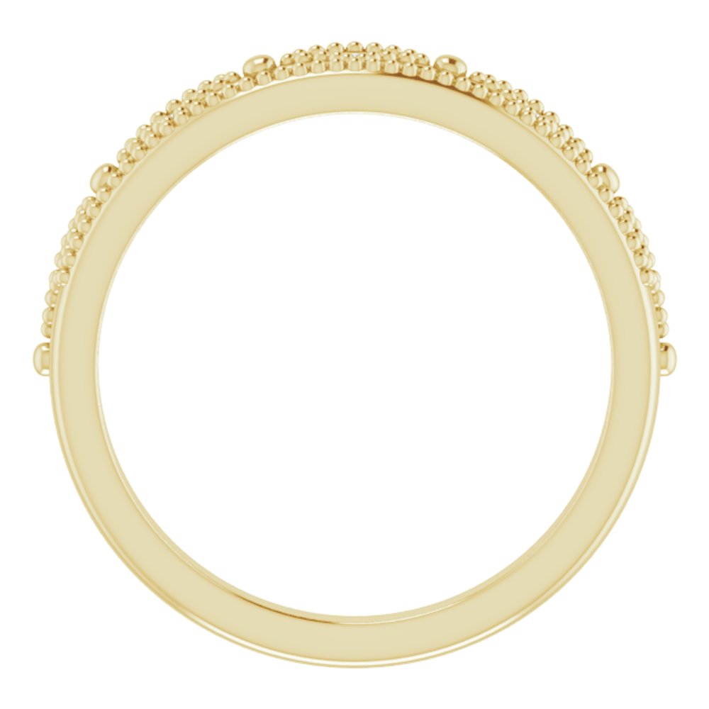 14K Yellow Gold .04 CTW Natural Diamond Crown Ring