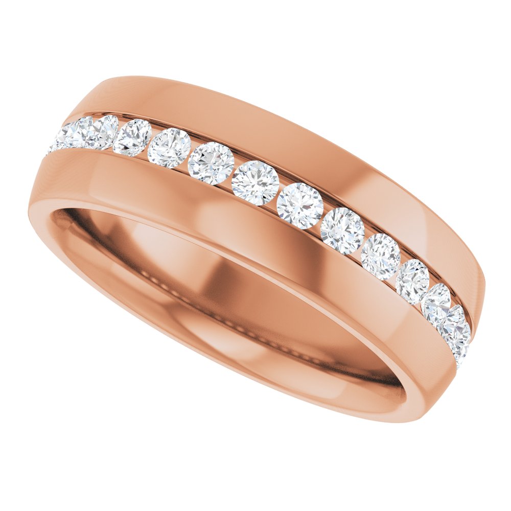 14K Rose Gold 1/2 CTW Natural Diamond Band