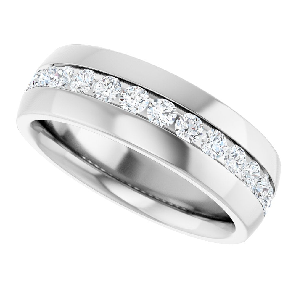 14K White Gold 1 CTW Lab-Grown Diamond Band