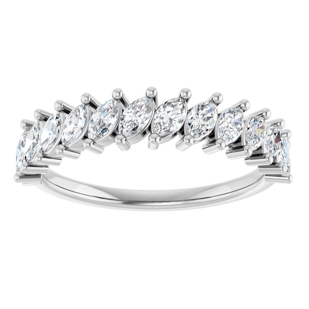14K White 3/4 CTW Natural Diamond Anniversary Band