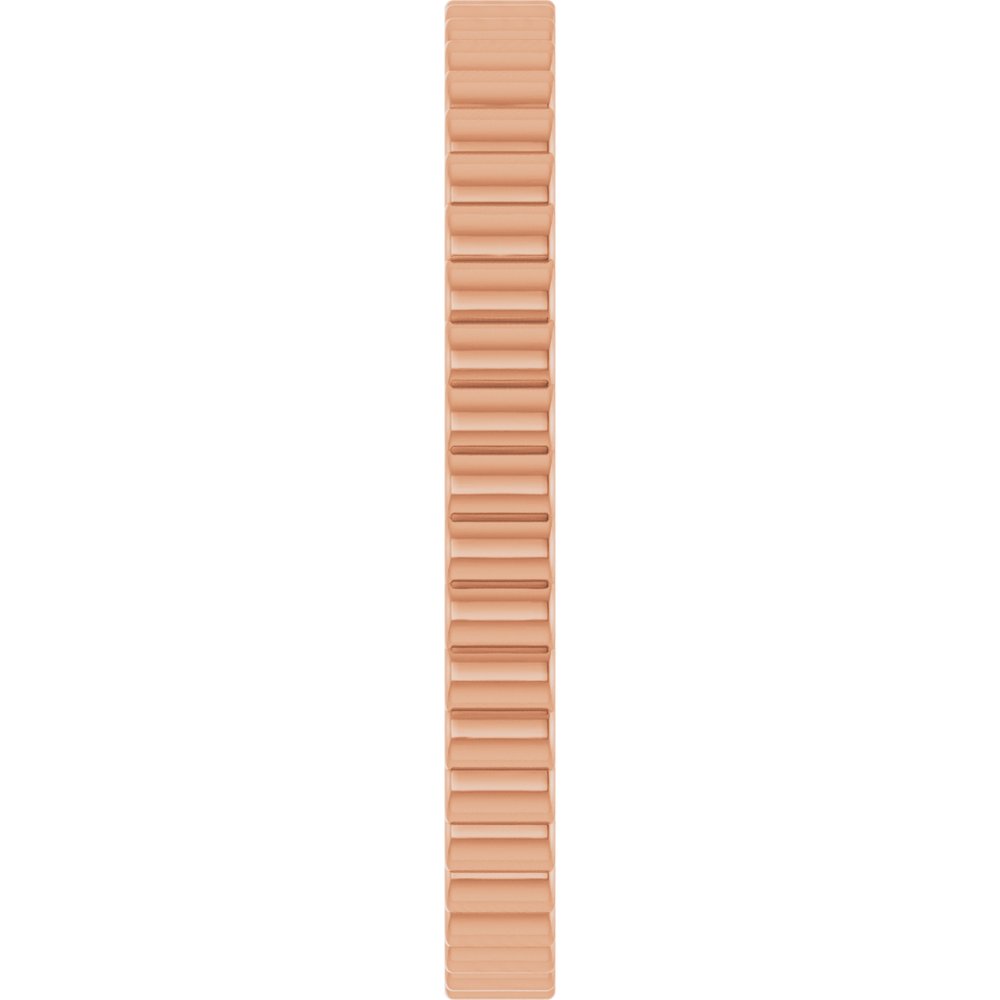 14K Rose Gold 2 mm Grooved Half Round Band Size 8