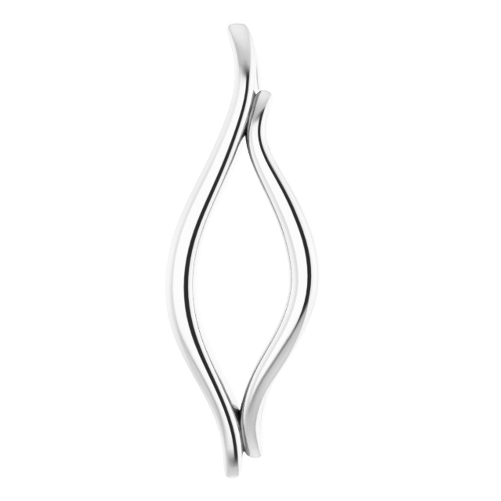 14K White Freeform Pendant