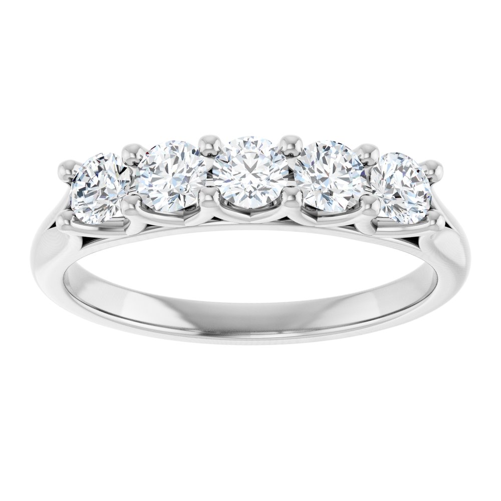 14K White 5/8 CTW Lab-Grown Diamond Anniversary Band