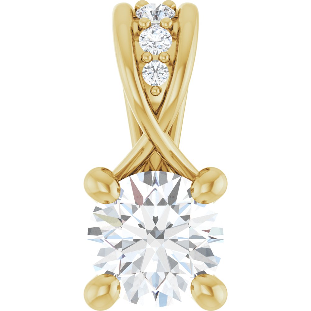14K Yellow Gold 1/4 CTW Lab-Grown Diamond Pendant