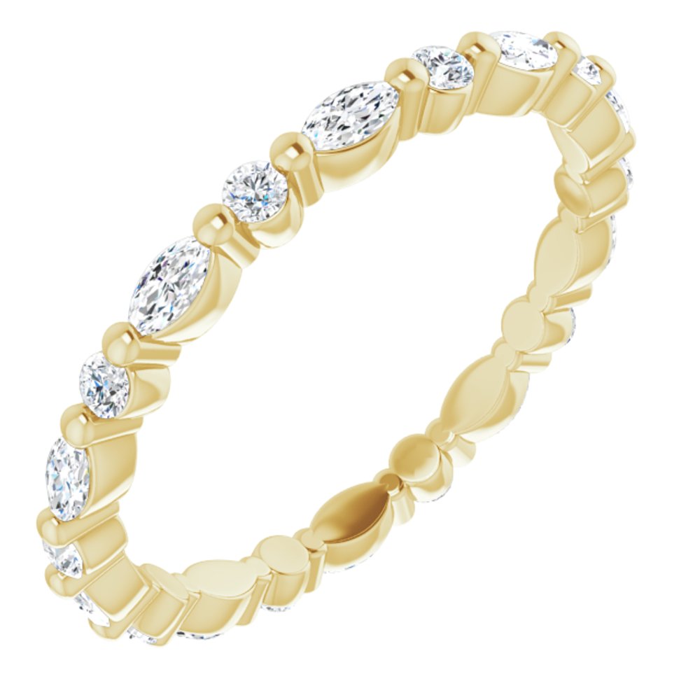 14K Yellow Gold 5/8 CTW Lab-Grown Diamond Eternity Band Size 5.5