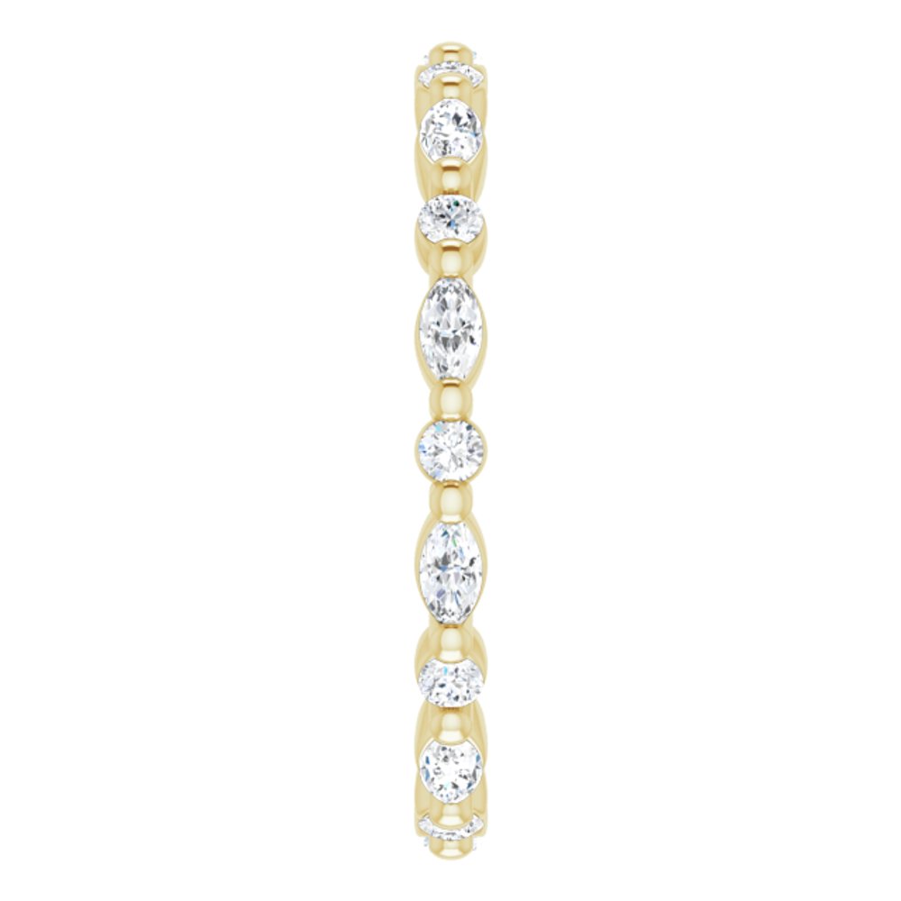 14K Yellow Gold 5/8 CTW Lab-Grown Diamond Eternity Band Size 5.5