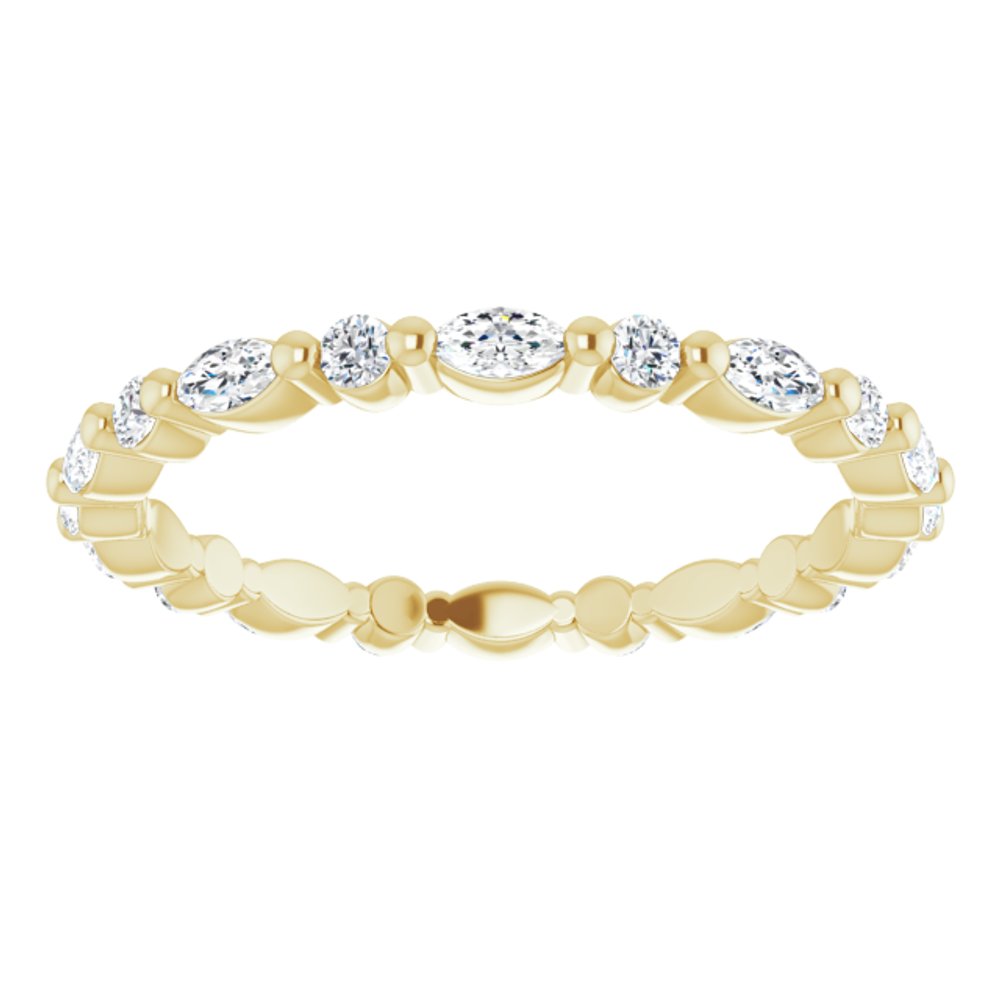 14K Yellow Gold 5/8 CTW Lab-Grown Diamond Eternity Band Size 5.5